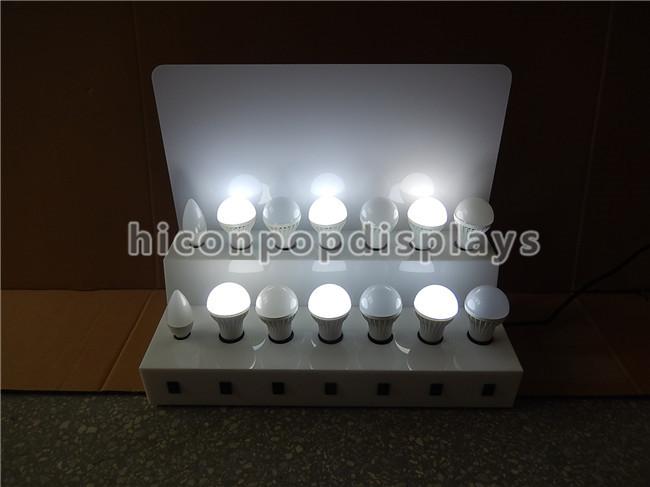 Custom Point Of Purchase Merchandising Displays For Bulbs And Acrylic Led Night Light