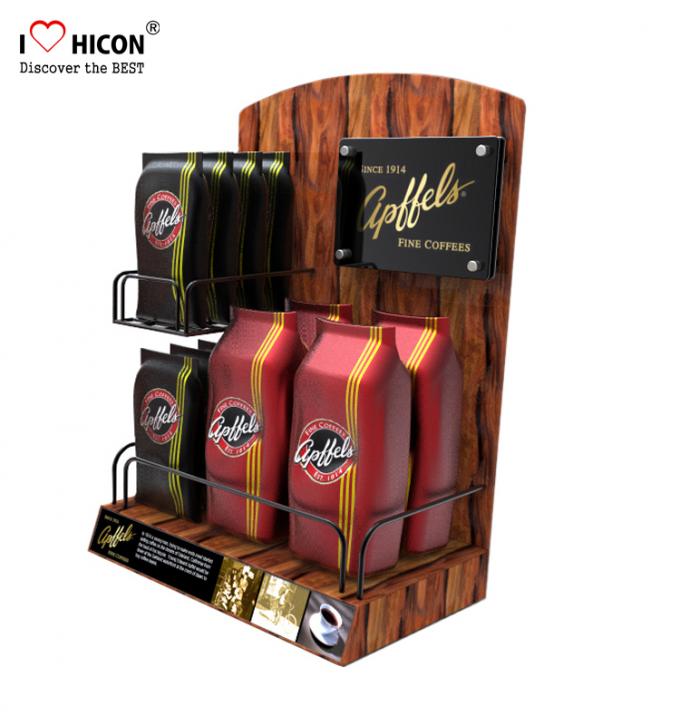 Lure Clients Counter Display Racks Coffee Bag Promotional Retail Food Display Countertop