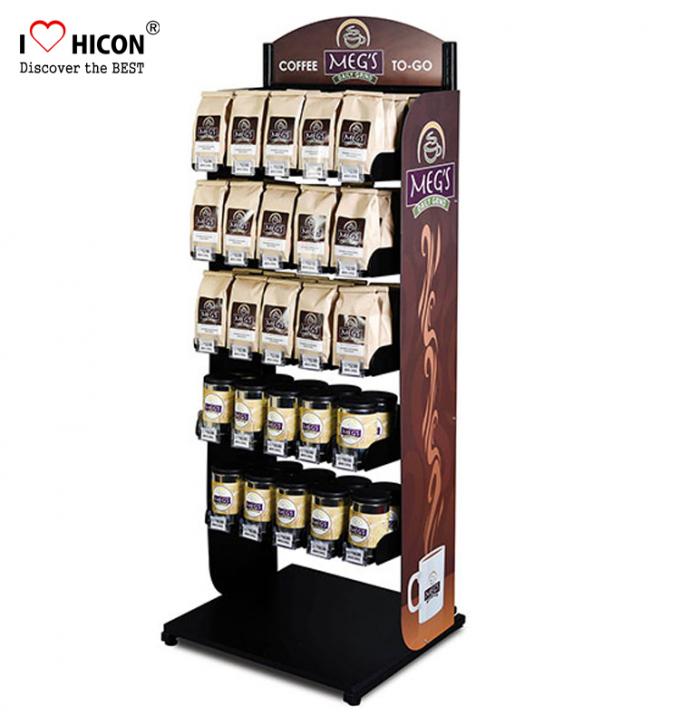 Lure Clients Counter Display Racks Coffee Bag Promotional Retail Food Display Countertop