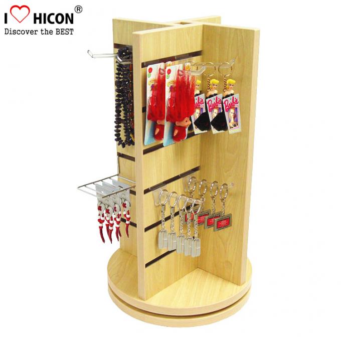 Countertop Slatwall Display Fixtures Commercial Gifts Retail Rotating Display Stand