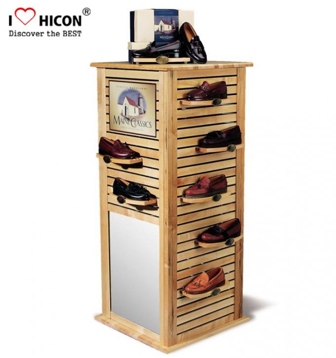 Comfortable Inspire Shoe Store Wooden Display Racks Sneaker Display Shelves