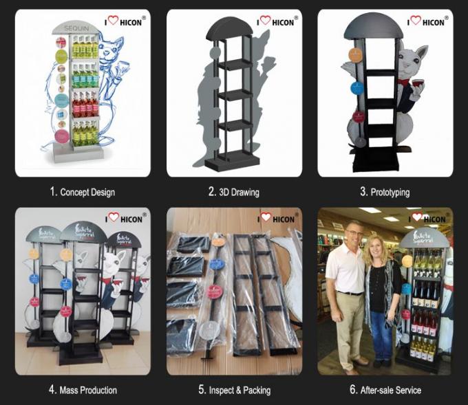 Hanging Accessories Display Portable Gridwall Floor Display Stands