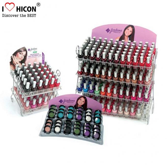 Customized Counter Display Racks Wire Nail Polish Promotion Makeup Cosmetic Display Stand