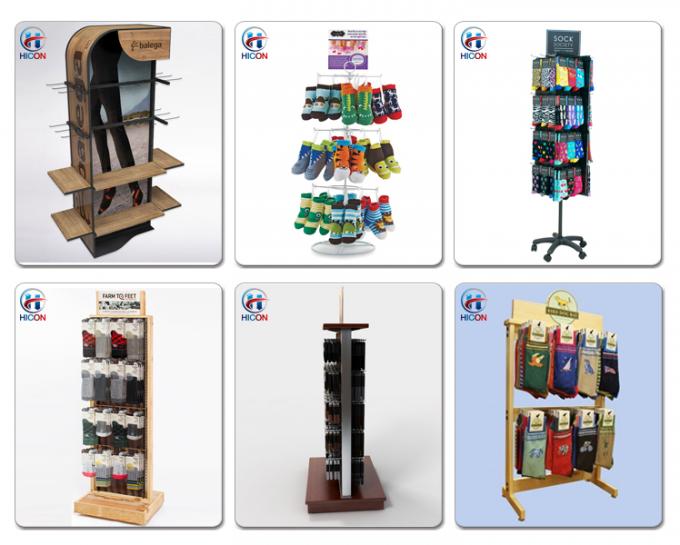 Metal Display Rack Visual Merchandising Sock Retail Store Display Stand