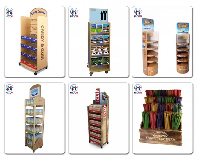 In Retail Store POP Displays Floor Wooden Bakery Display Racks