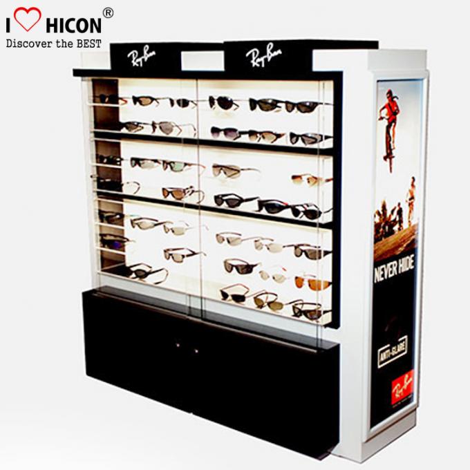 Led Lighting Sunglasses Display Case , Sunglasses Display Cabinet