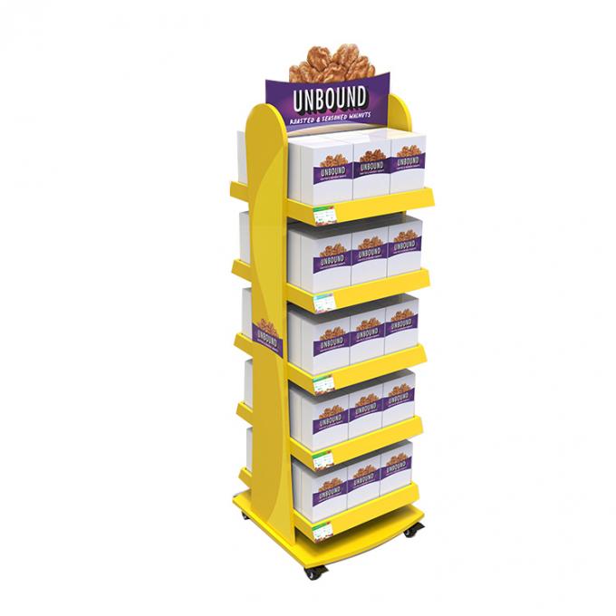 Food Product Merchandising Movable Nuts Walnut Display Stand For Sale