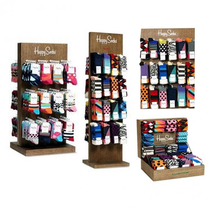 2 Way Metal Hanging Hooks Shelves Happy Socks Display Rack Stand For Shop