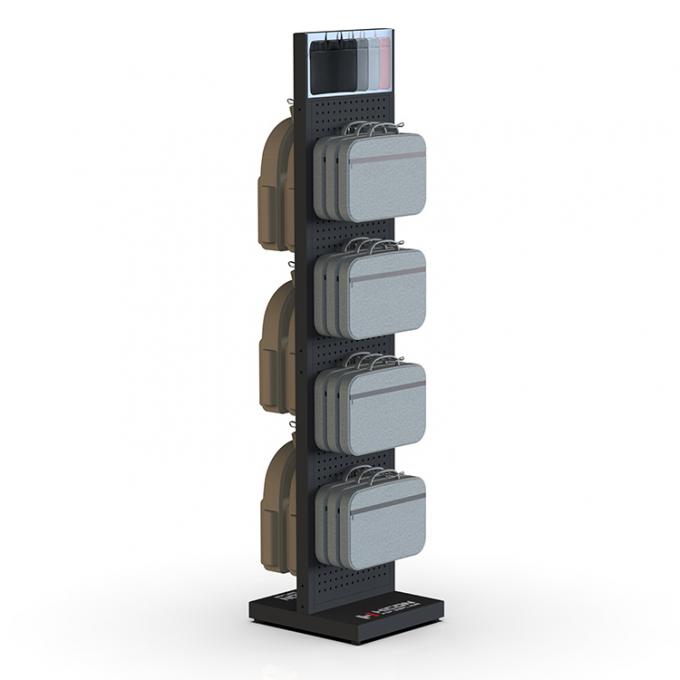 Floor Backpack Rack Custom 2-way Metal Bag Display Stand For Shop